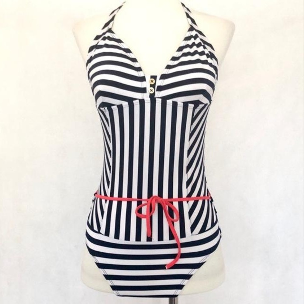 Tommy Hilfiger navy white stripped one piece